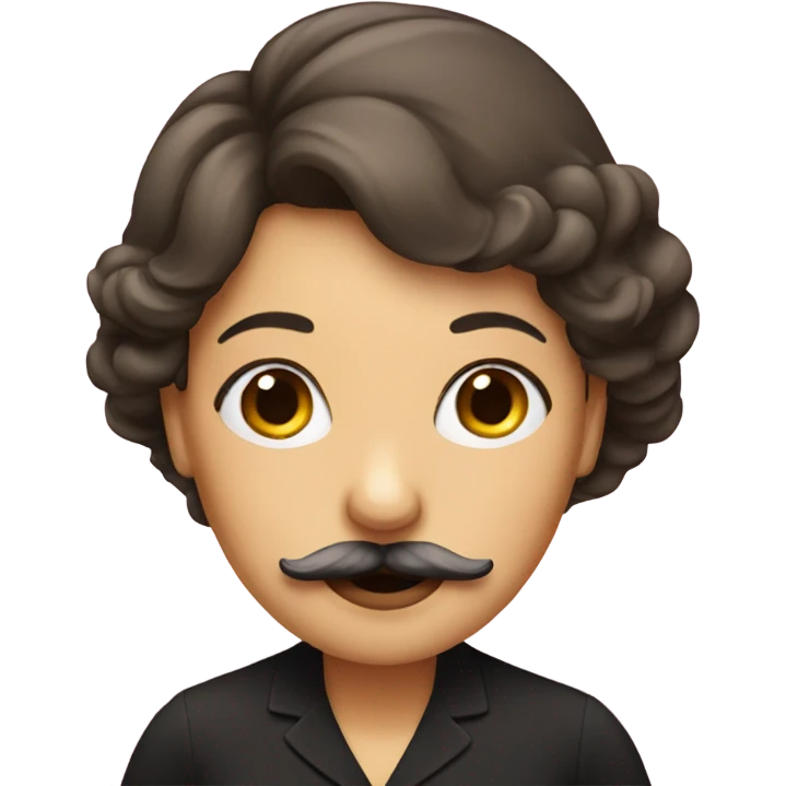 Lady with a moustache emoji