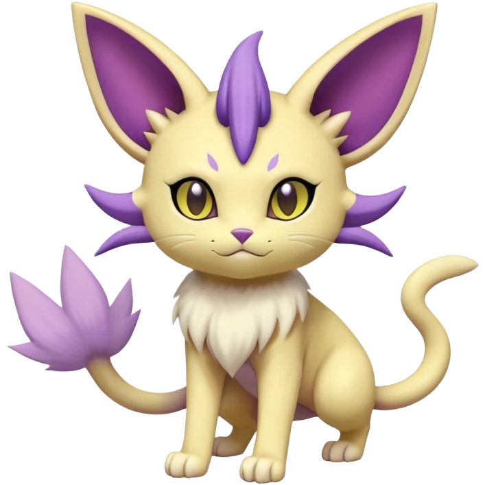 Espeon-Meowth-Pokémon-Fakémon-hybrid-creature (full body) emoji