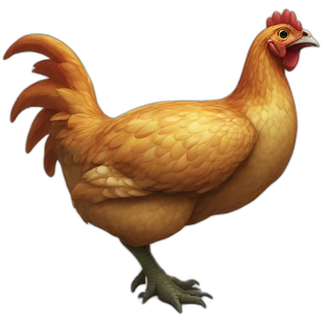 poulet sur dinosaures emoji