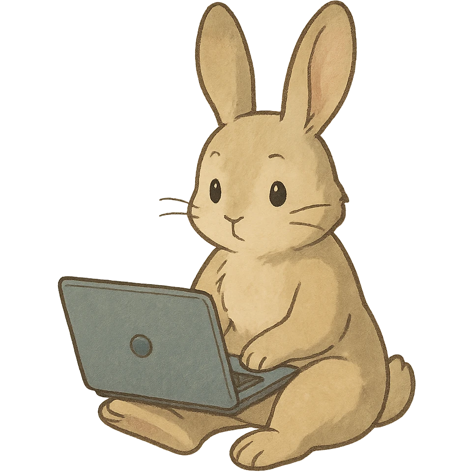 bunny with a laptop emoji