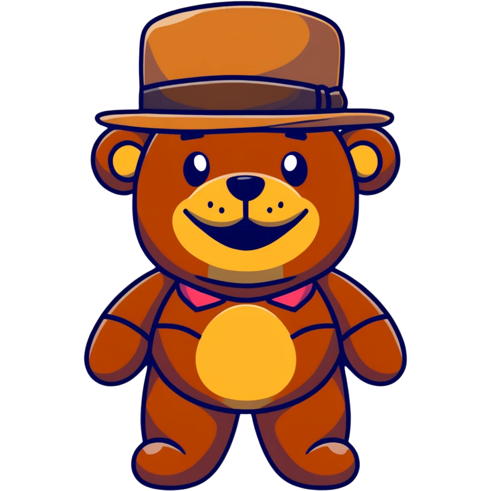 Freddy Fazbear with hat emoji