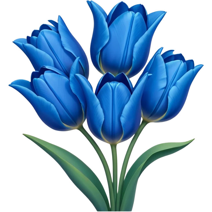 Blue tulips emoji