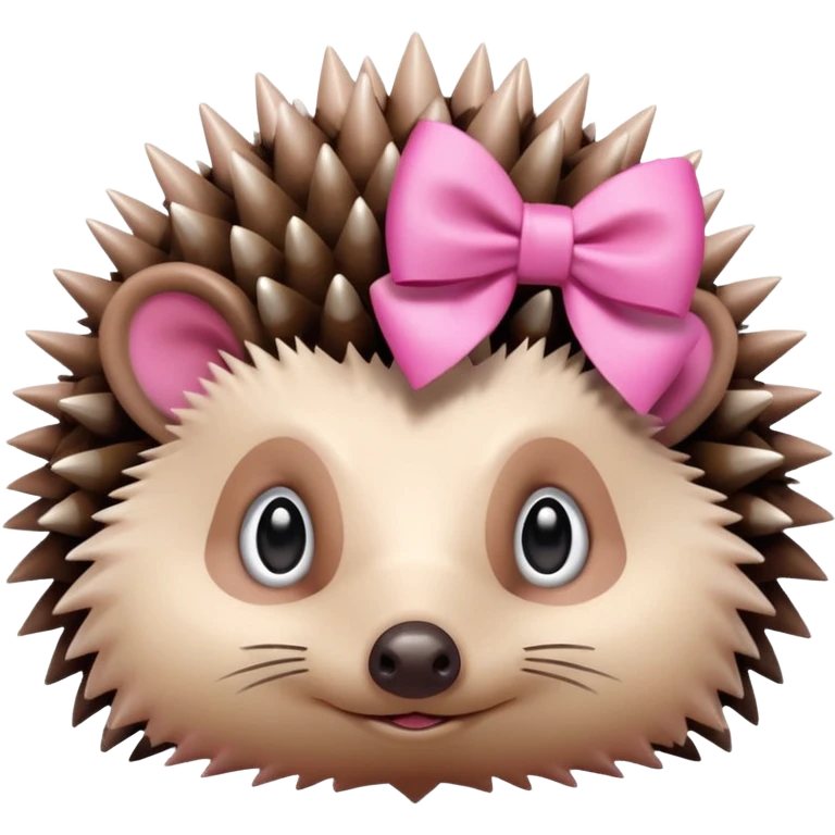 Hedgehog with pink bow emoji