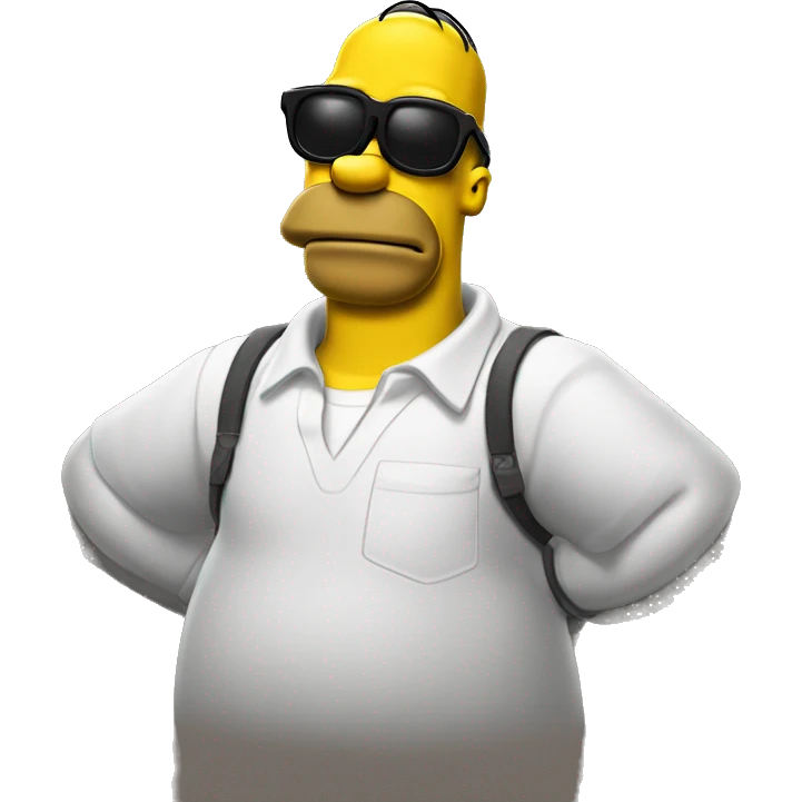 Swagged out Homer Simpson emoji