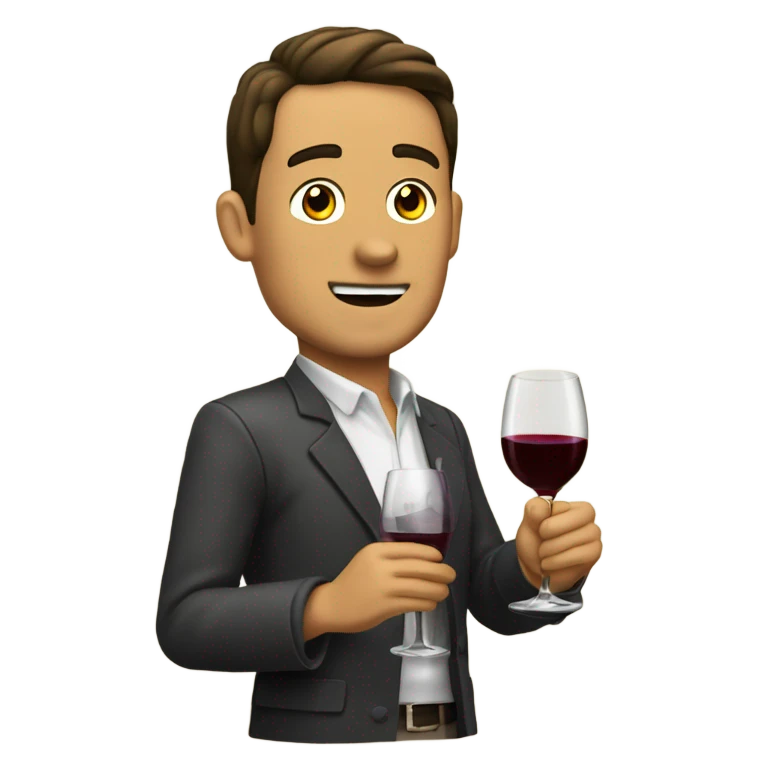 Vino en copa de lado  emoji