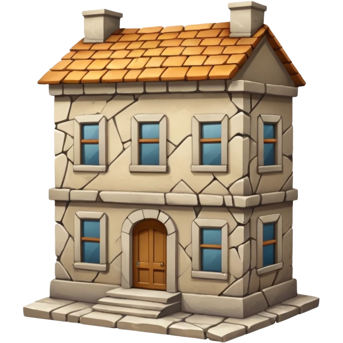 A building that is cracking and collapsing emoji