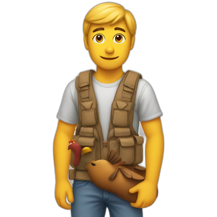 Homme et son canard emoji