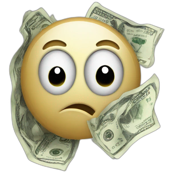 Shocked money emoji