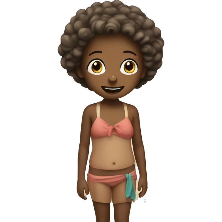 child on the beach emoji