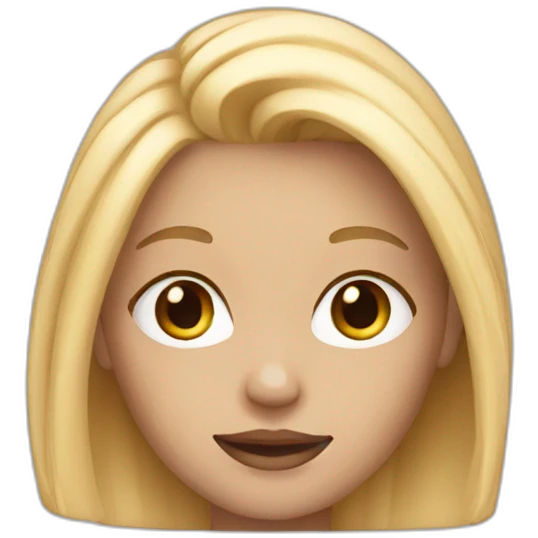 bright girl with blonde hair emoji