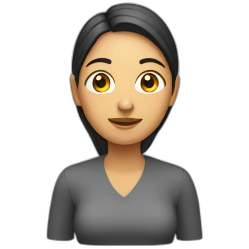 Mujer buscando emoji