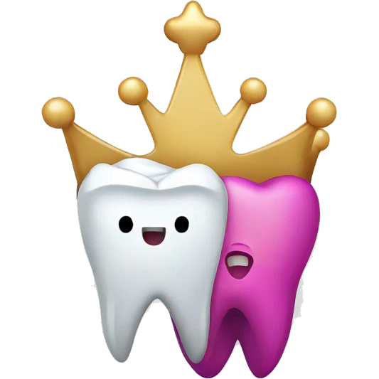 dental crown with tooth emoji