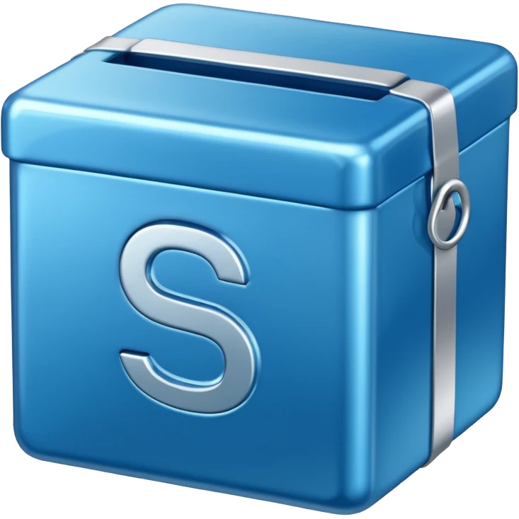 Letters SS in a blue box emoji