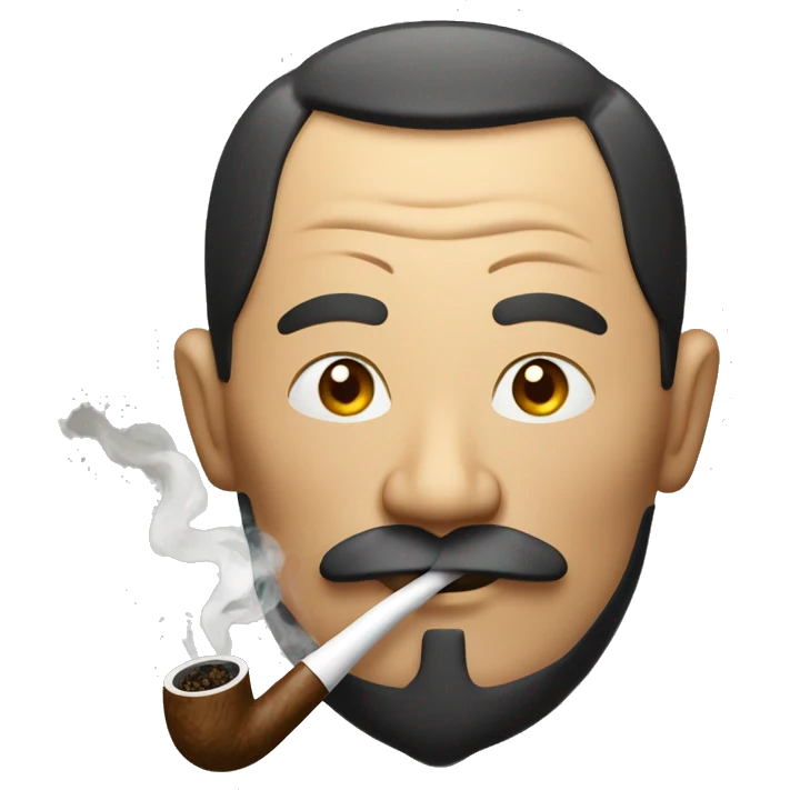 smoking pipe man mongolia emoji