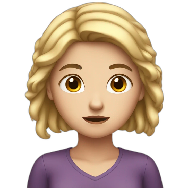 Annoyed white girl emoji