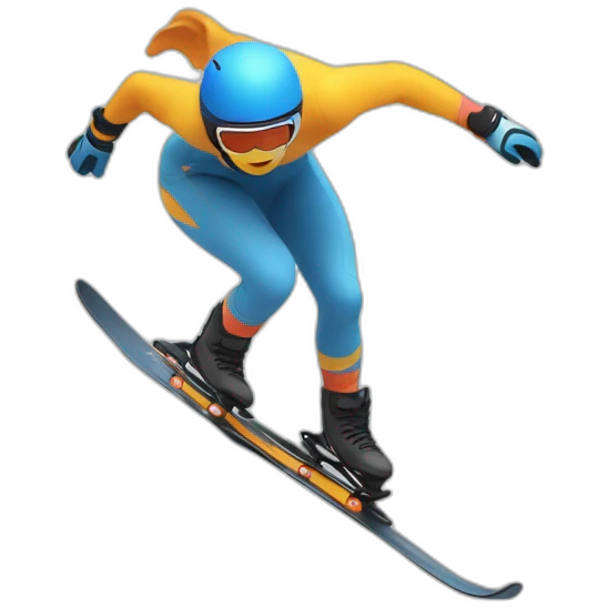 Inline speed skaring emoji