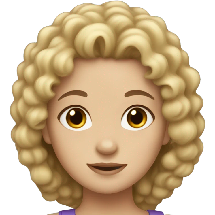 Light skin girl with black curly hair emoji