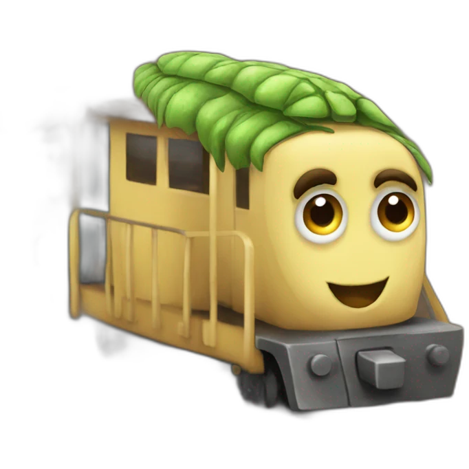 Bug eating train emoji