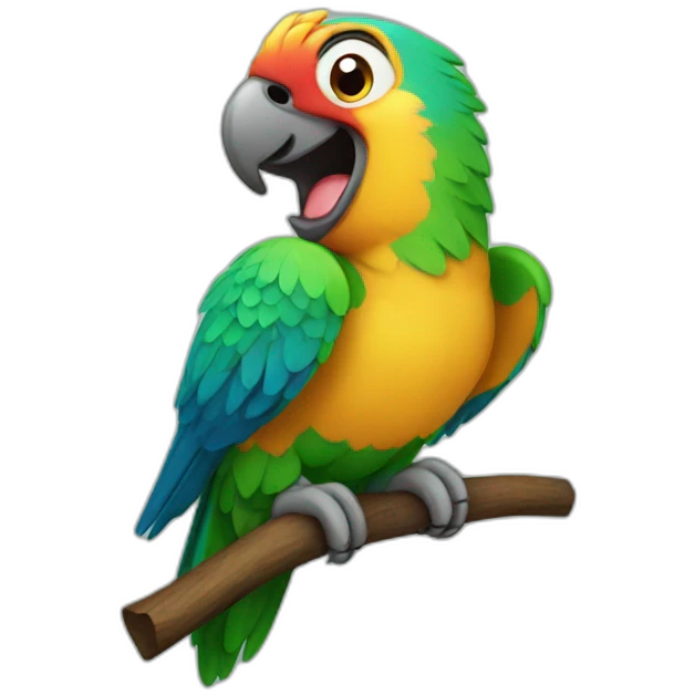 parrot singing emoji