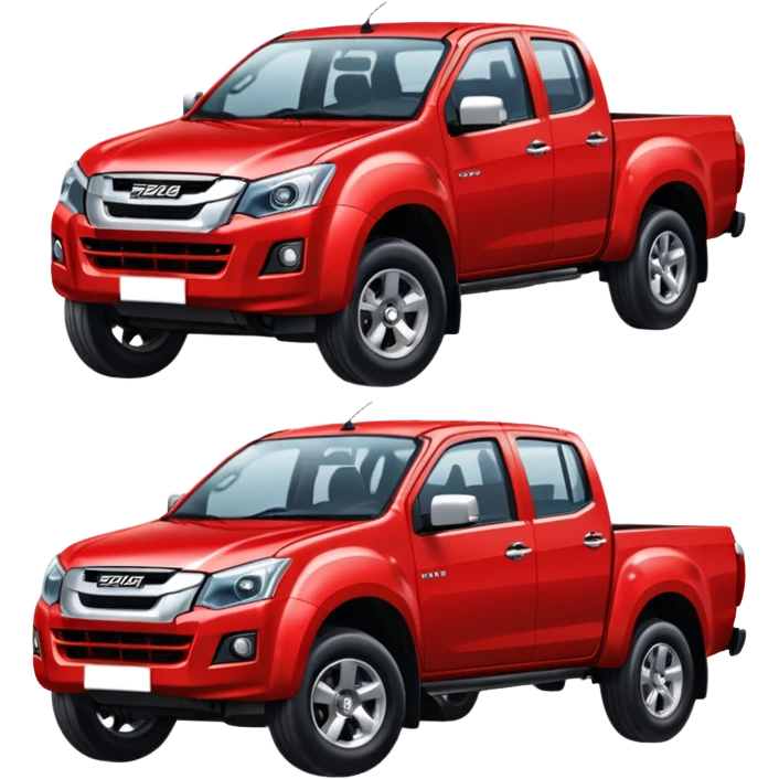 red isuzu d-max pickup truck emoji
