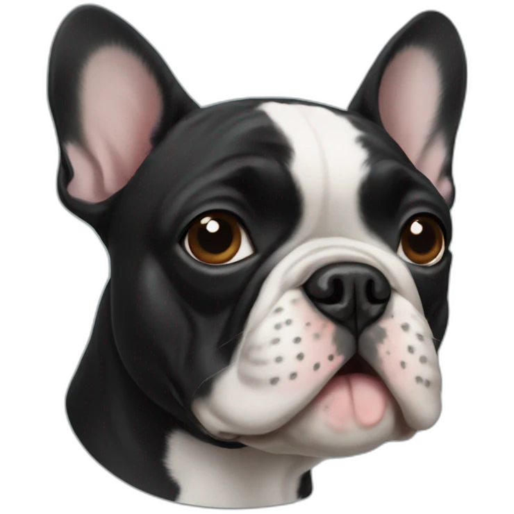 Black French bulldog emoji