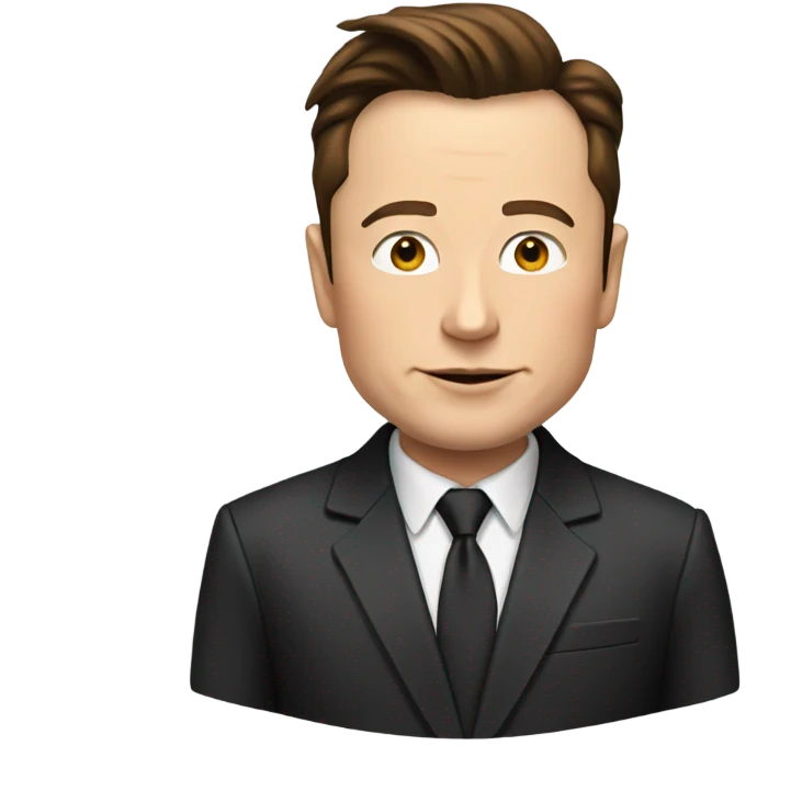 Elon musk wearing a suit emoji