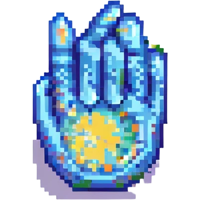 hand gesture, pixel art style emoji