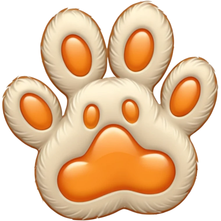 a very light pale pastel orange #FFDBBB pawprint emoji