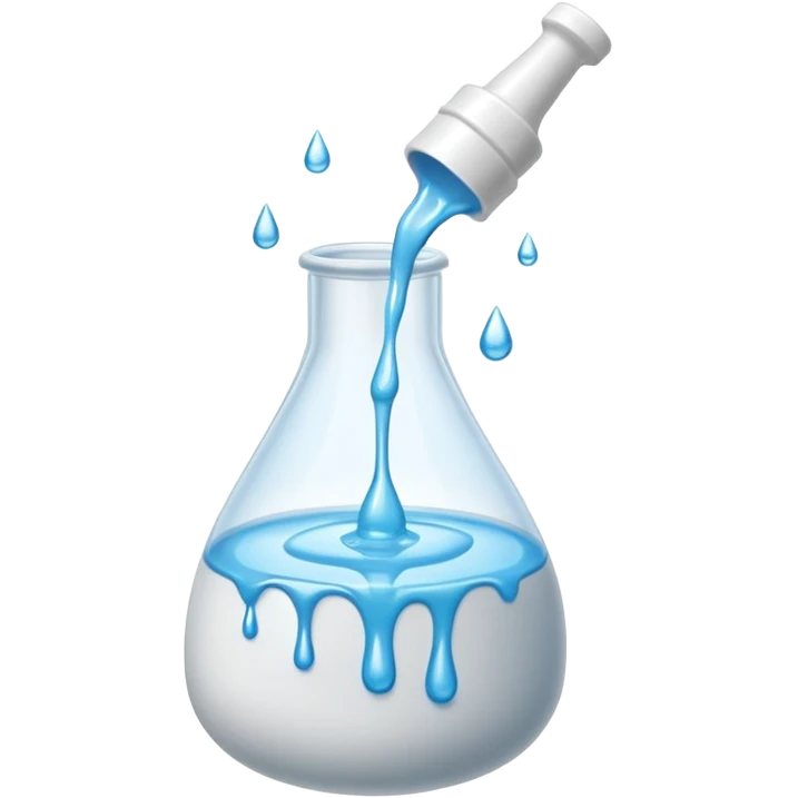 white translucent glue drops dripping out of glue bottle emoji