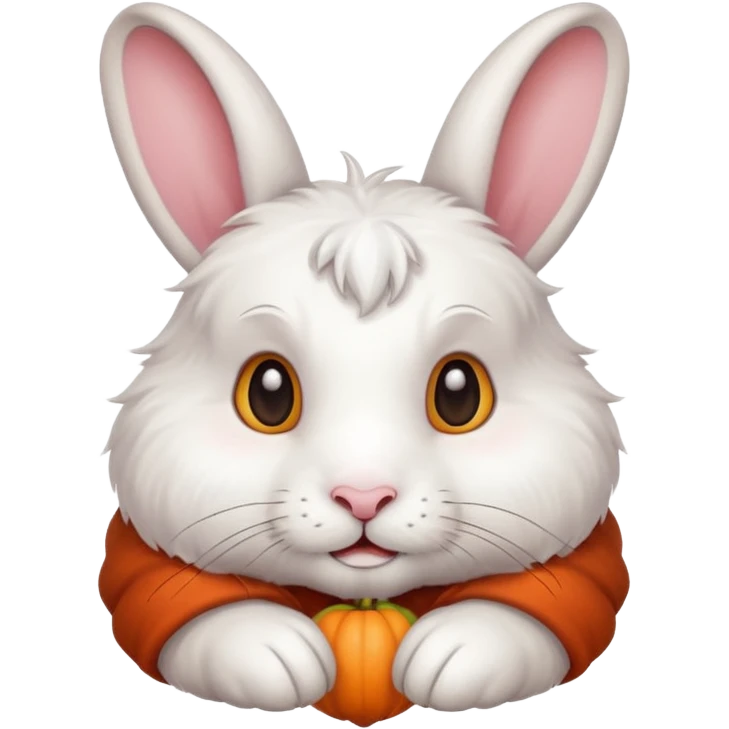 autumn cozy white rabbit emoji