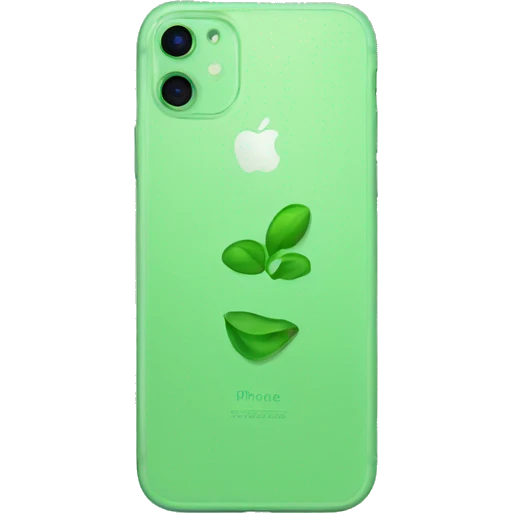 Green iphone emoji