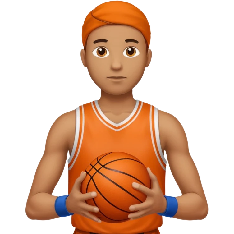 k man holding basketball ball emoji
