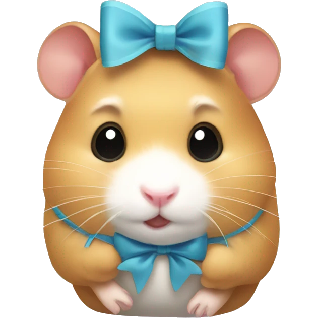 Hamster with bow emoji