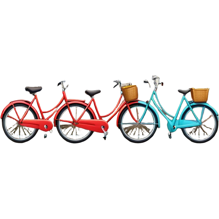 Cinematic Realistic Amsterdam Canal Houses Landmark Emoji, featuring narrow, gabled facades in vibrant colors reflecting on the calm canal waters, with bicycles lining the cobblestone streets. emoji