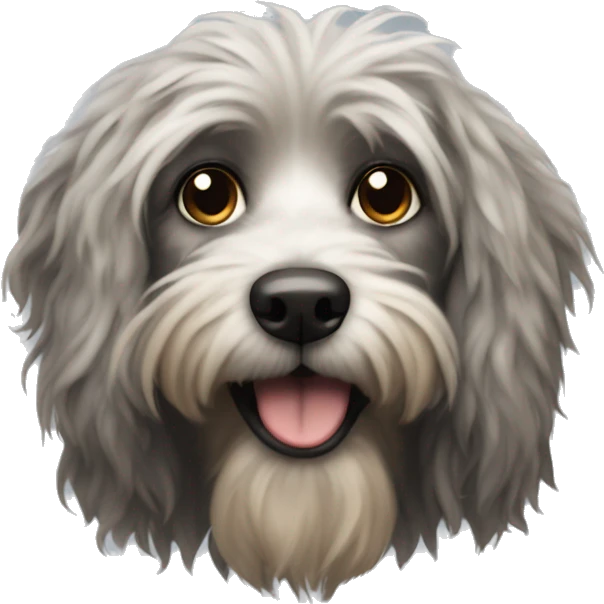 Scruffy dog with floppy ears emoji