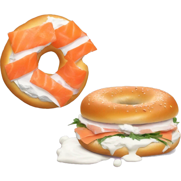 Bagel and lox with cream cheese emoji