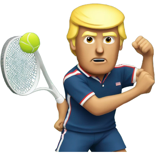 Trump playing tennis emoji