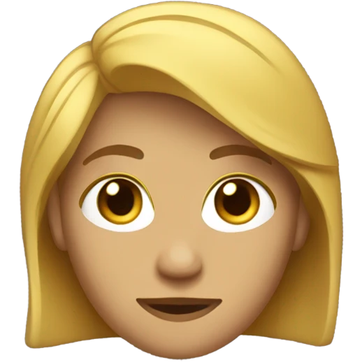 Un persona con el pelo rubio oscuro emoji