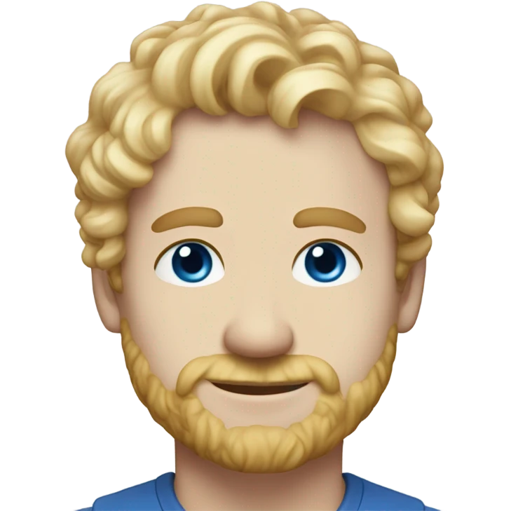 3/4 profile light curl blonde 30yo man blue eyed pale skin emoji
