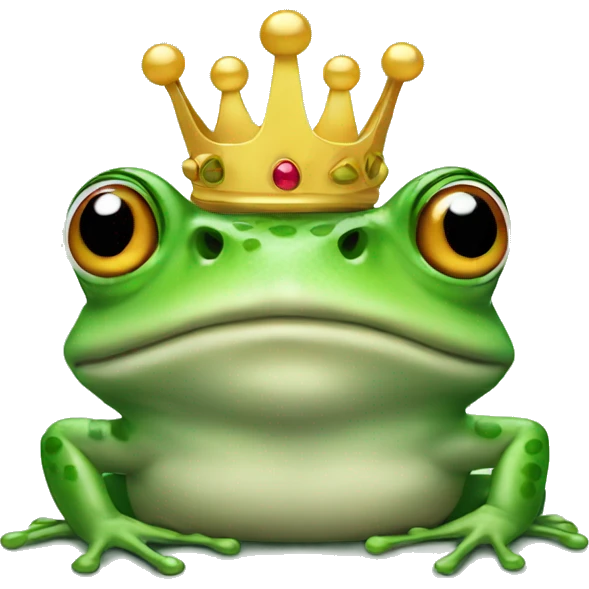 Frog with crown emoji