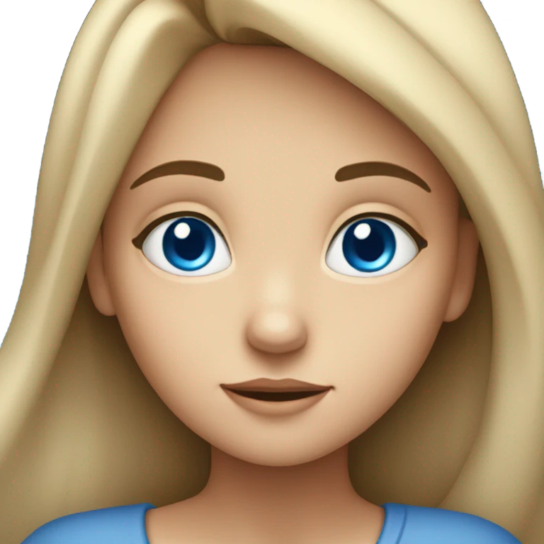 girl gazing at star with blue eyes  emoji