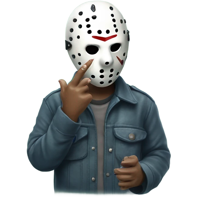 Jason voorhees blowing a kiss emoji