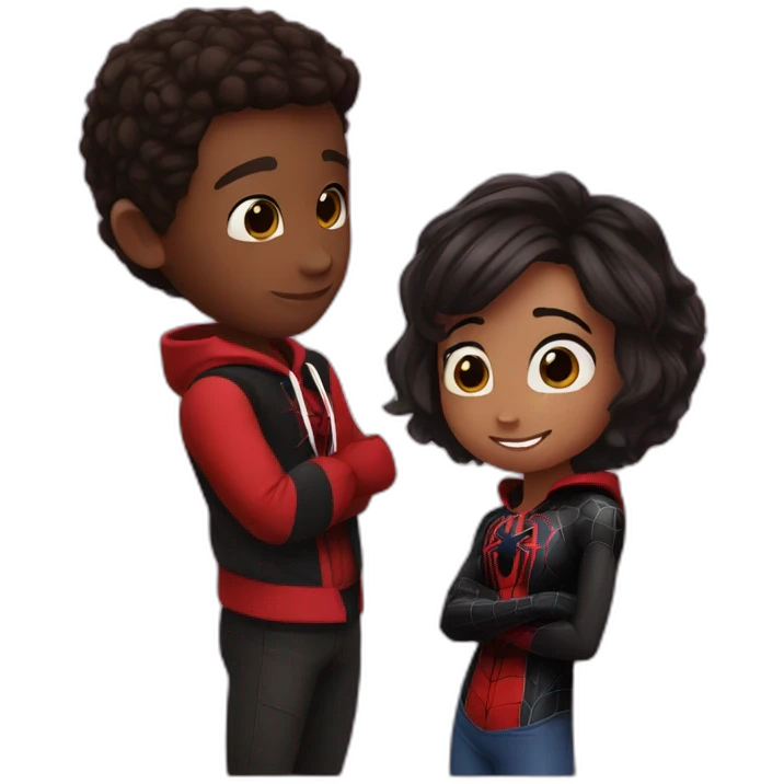 miles morales in love emoji