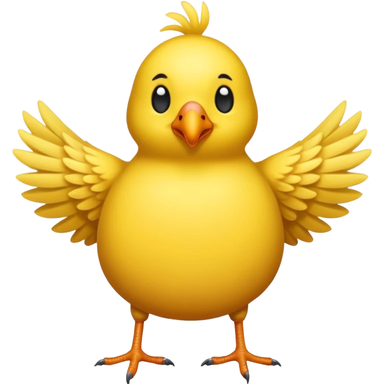 Bird with testicle between legs emoji