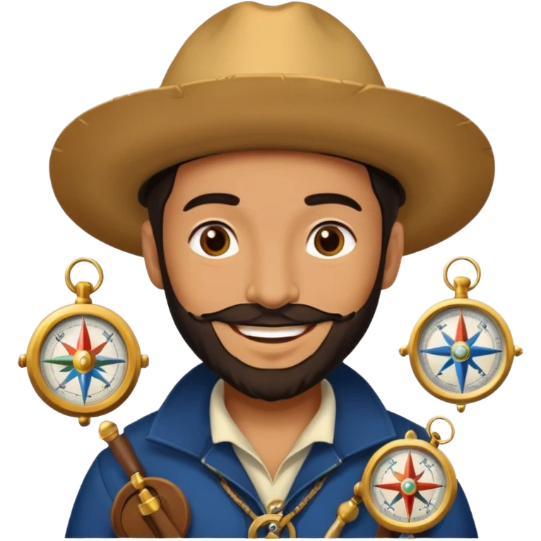 Magellan with compas emoji