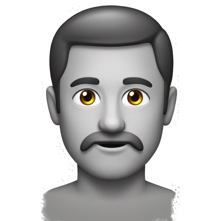 Home noir 1m78 93 kilogrammes qui a une barbe impeu courte est le yeux ronde emoji