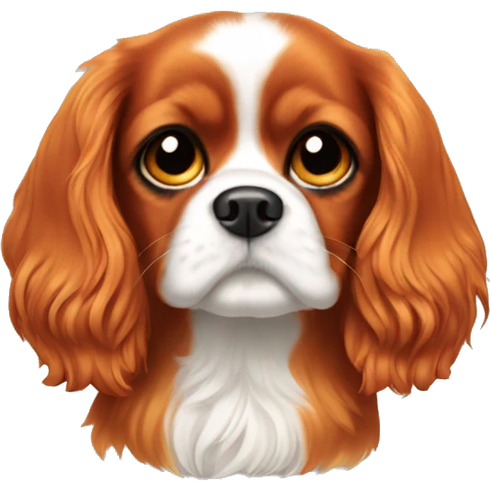 Orange cavalier King charles emoji