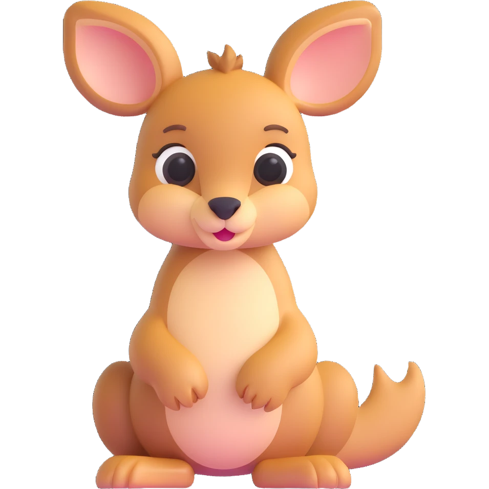 cute joey kangaroo baby emoji