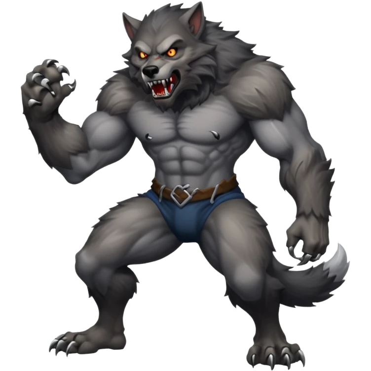 werewolf, full body. emoji