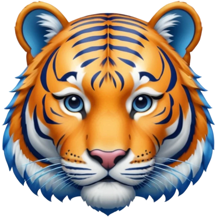 tiger all blue color emoji